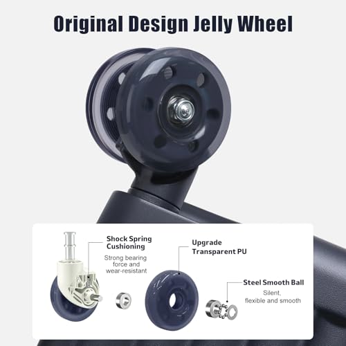 Aluminium Frame Carry on Luggage with Smooth Jelly Wheels, Hardside Zipperless Rolling Suitcase with TSA Lock (Blue, 21-Inch)3