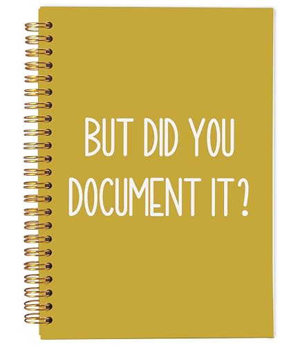 Ecezatik but Did You Document it Notebook - Gifts for HR Professionals, HR Coworker Gag Gift, HR Appreciation Notebook for Men, Funny Human Resources Employee Spiral Notebook 5.5x8.3(Yellow)