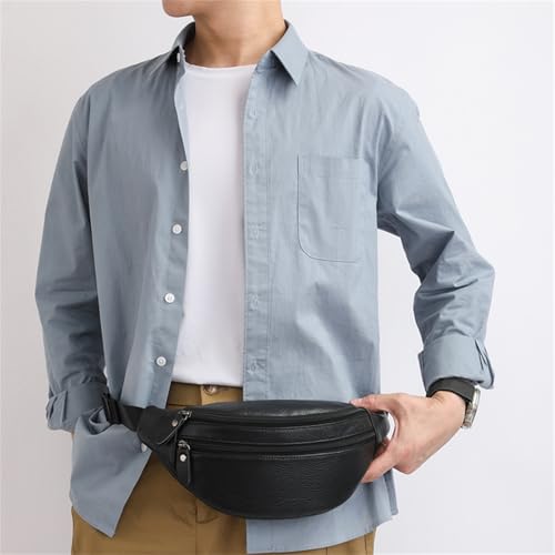 Image of Leather Chest Bag for Women, Crossbody Belt Bag Fanny Pack Purse Fashionable Waist Bags Handbag for Everyday Use Trip Walking Hiking