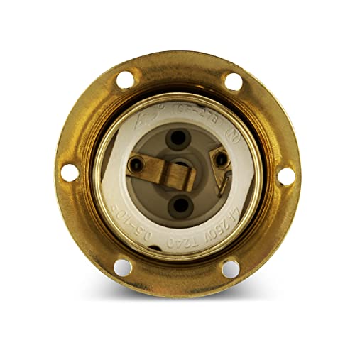 REV Ritter Holder E27 Metal with Brass Angle, Messing Poliert - Image 4