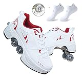 Cadeau spécial : les patins à roulettes réglables multifonctionnels conviennent aux amis de tous âges, aux sports unisexes. Vous pouvez jouer avec des amis ou des enfants ou les offrir comme cadeaux de Noël.