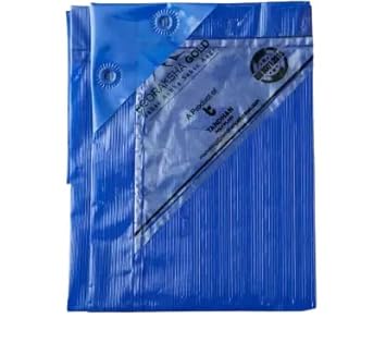 Tandhan Ecoraksha Gold Premium Multilayer Eco-Friendly Tarpaulin Sheet Waterproof Tirpal Heavy Duty 40 X 30 Ft Poly Tadpatri - Multipurpose 200 GSM Plastic Cover Tharpai, Thadika, Tarp (Blue)