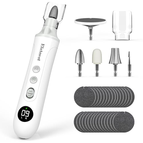 Eletorot Electric Nail File Set for Seniors, 5 in 1 Toenail Grinder Kit for Thick Nails,