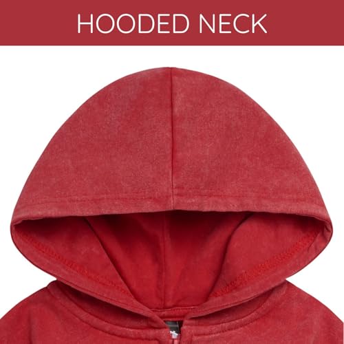 Disney Mickey Mouse Little Boys' Graphic Allover Print Zip Front Hooded Sweatshirt Acid Wash Red Mickey 6 - image 4