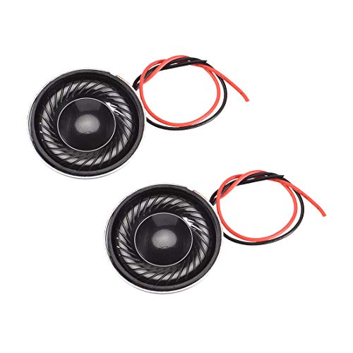 uxcell 小型スピーカー 直径28mm 8Ω/2W 内蔵マグネット スピーカーユニット 交換用 DIY ラップトップ・ロボット向け 2個