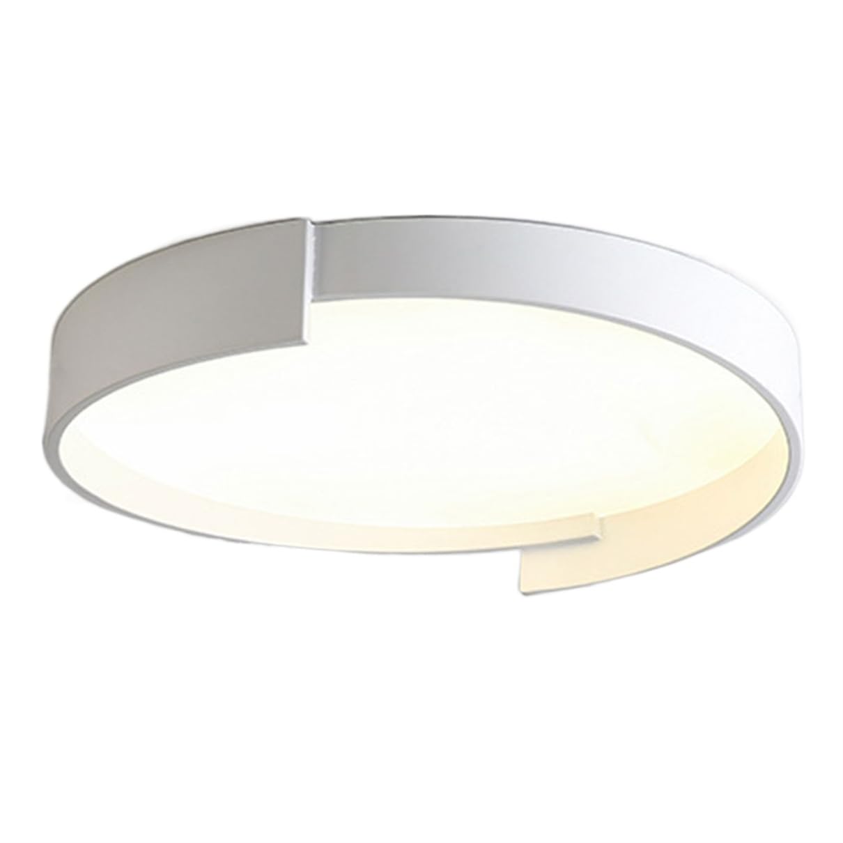 JXYDJH Green Ceiling Light 36W, Round LED Ceiling Fixture Nordic Bedroom Lamp 19.7'' Large Metal Acrylic Shade Children's Room Ceiling Lamp in White for Entryway Stairway Living Room - 3CCT, 110V