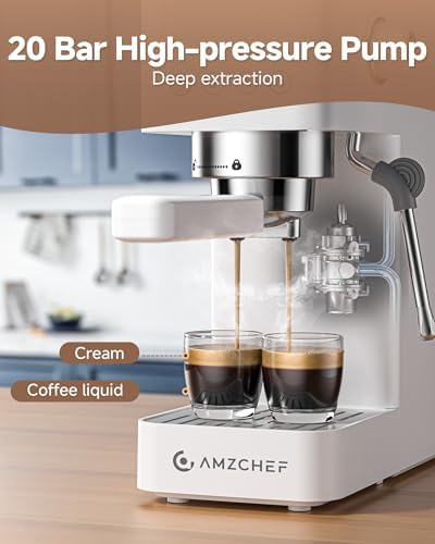 AMZCHEF Compact Espresso Machine 20 Bar, Americano, Latte & Cappuccino - 1