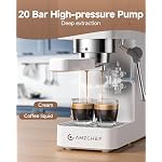 AMZCHEF Compact Espresso Machine 20 Bar, Americano, Latte & Cappuccino - Image 2