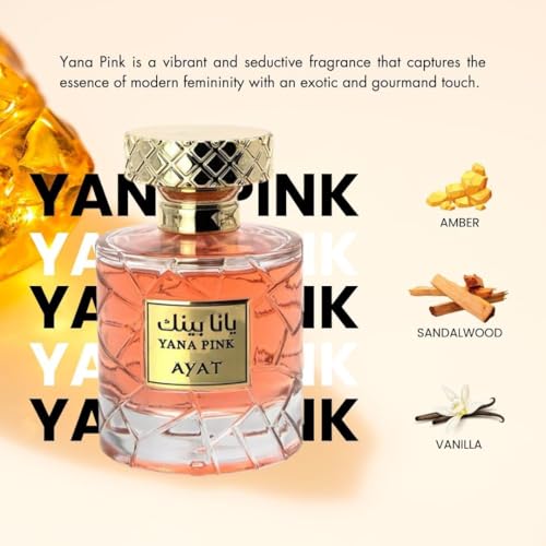 AYAT PERFUMES Zestaw perfum Jumrah & Yana Pink 100 ml + 2 olejki zapachowe 6 ml Made in Dubai – EDP Orientalny zapach dla kobiet i mężczyzn (Pudełko Yana Pink & Jumrah)