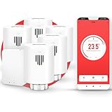 evanell° Smart Home Heizkörperthermostat WLAN 5st + Starterkit, Heizungsthermostat Digital, Elektronisch - Thermostat Heizung für Heizkörper Kompatibel mit Zigbee, Alexa und Google Home