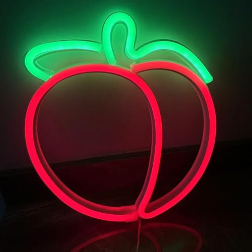 Image of Peach Neon Sign, Fruit Peach Neon Decor,Funny Peach Led Sign Pink Decor for Bedroom Wall Art Decor,Gift for Her, Peach Led Sign for Christmas Decoration Thanksgiving Decoration Valentine's Day Gift