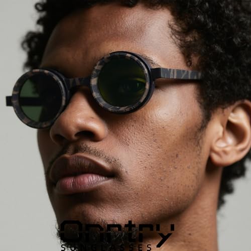 Onrtry Adjustable Tint Sunglasses，Steampunk Retro Round Polarized Glasses with ND Filter Lenses2