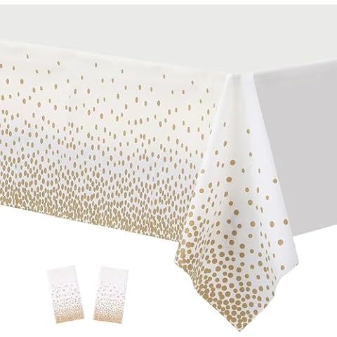 VReder Champagne Gold Disposable Tablecloths Cover