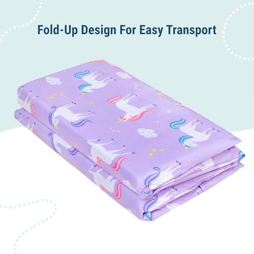 Image of Wildkin Kids Microfiber Nap Mat Cover - Soft, Durable & Fits 1.5 inch Vinyl Sleep Mats (Unicorn)
