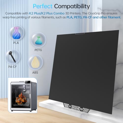 Image of BIQU CryoGrip Pro Glacier 370x370mm Panda Build Plate for Creality K2 Plus 3D Printer Double Sided Upgrade Build Plate Removable Surface Platform