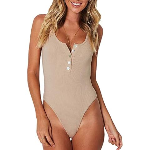REORIA Body sexy con cuello redondo y espalda cruzada Cover