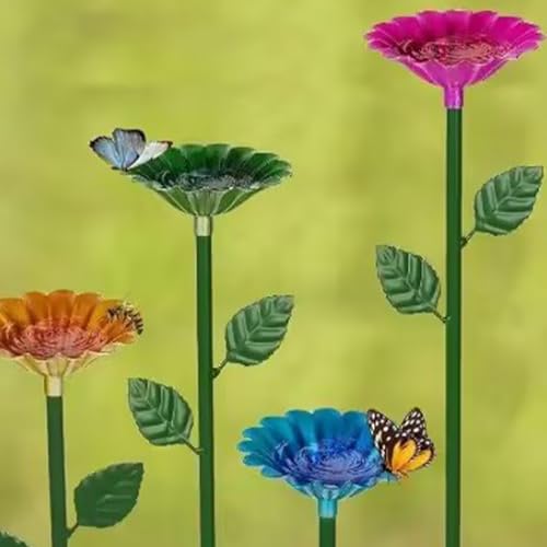 Abreuvoir à eau d'abeille floral avec métal robuste antirouille - 4