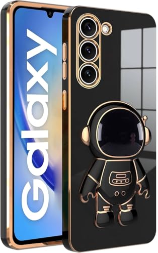 Image of for Samsung Galaxy M52 5G Case Cute 3D Astronaut Stand Design Camera Protection Shockproof Soft Back Cover (for Samsung Galaxy M52 5G, Black)
