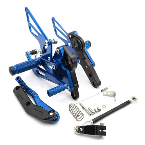 Repose-pieds arrière moto bleu cale pied aluminium FZ-09 MT09 XSR900