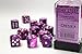 Chessex DND Dice Set D&D Dice-16mm Festive Violet and White Plastic Polyhedral Dice Set-Dungeons and Dragons Dice Includes 12 Dice â€“ D6, Various (CHX27657)