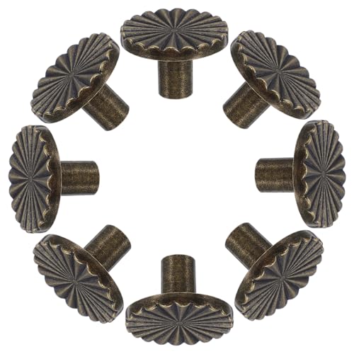 KESYOO 8個ヴィンテージ真鍮引き出し取っ手-ブラッシュド仕上げキャビネット家具用レトロドアノブ-キッチン収納 ドレッサー ワードローブ