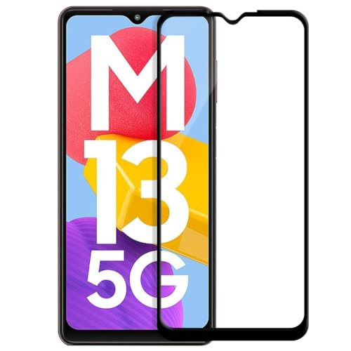 Image of Military-Grade Tempered Glass Screen Protector Compatible for Samsung Galaxy M13 5G with Edge to Edge Coverage and Easy Self-Installation Kit (Samsung Galaxy M13 5G)