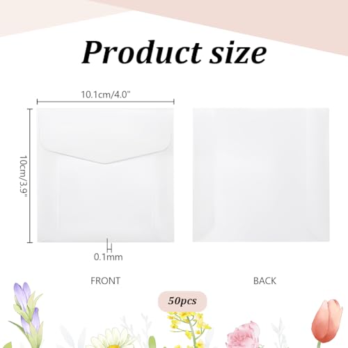 PH PandaHall Glassine 50 Paper Envelopes - Image 2