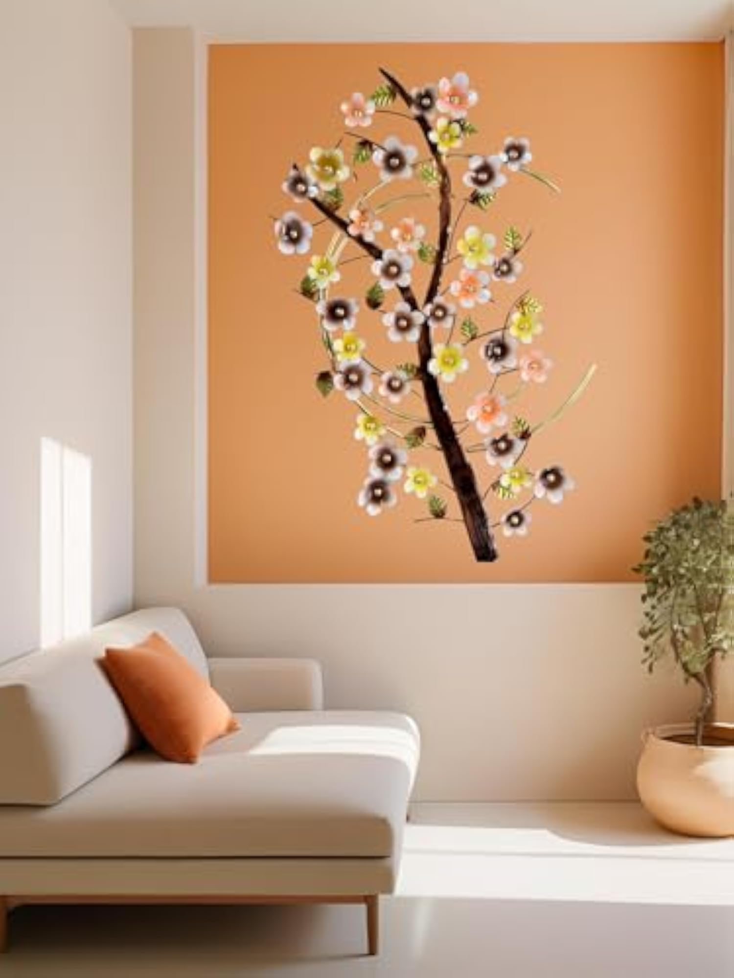 Cherry Blossom Metal Wall Art, Decorative