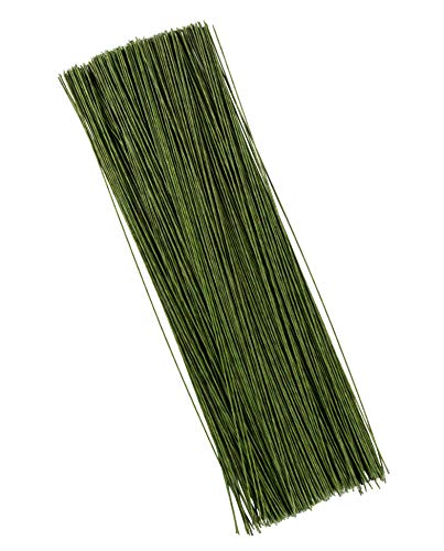 Floral Stem Wire for DIY Crafts and Flower Arrangements (16 in, 18 Gauge, 300 Pieces)