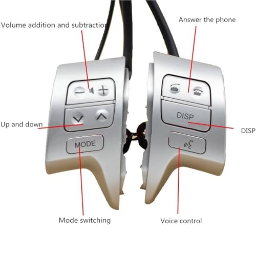 Boutons de volant de rechange pour réparer les commandes de Toyota Corolla