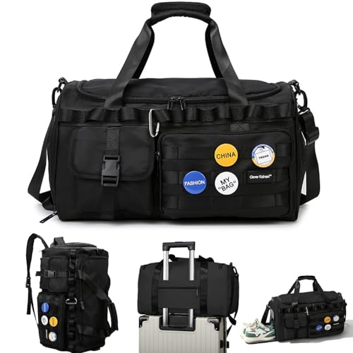 La mejor selección de Ropa de Gimnasia para Hombre los más solicitados. 43 Bolsa Deportiva para el Gym, Bolsa de Gimnasia para Hombre, Bolsa de Viaje Impermeable con Compartimento para Zapatos y Bolsillo para Ropa Mojada, para Mujeres y Hombres (Negro)