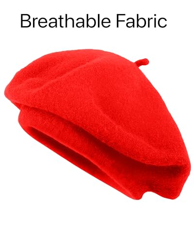 Image of Parquet Solid Color French Beret Hat. Classic French, Casual and Chic Lightweight Cap for Women