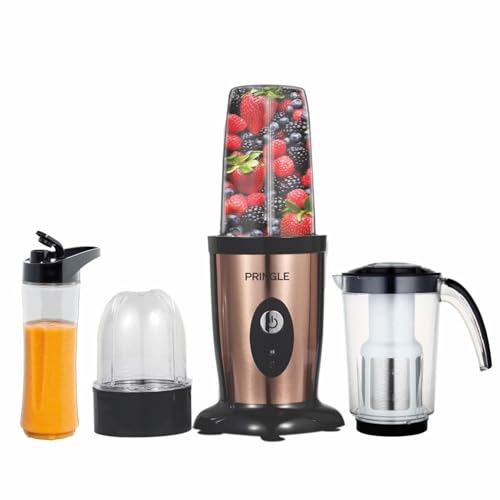Image of Pringle NB103 Nutri Blender 600W | 22000 RPM High-Speed | Smoothie Maker & Mixer Grinder | 100% Copper Motor | Stainless Steel Blades |3 Unbreakable Jars | 3-in-1 Grind Mix Blend | 2 Yr Warranty