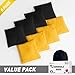 POTIVE Cornhole Bags Set of 8 Regulation Corn Hole Bean Bags for Cornhole Game, Professional Weather Resistant Corn Hole Bags with Tote Bag(Black/Yellow)