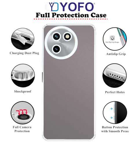 YOFO Store YOFO Vivo T3x (5G) Transparent Back Cover - Image 3