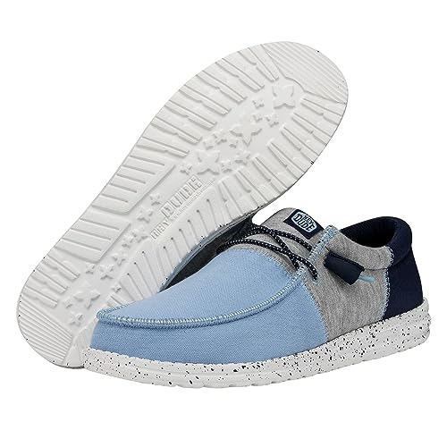 HEYDUDE Wally Tri Varsity Light Blue Size M6 | Men's Shoes | Men's Slip On Loafers | Comfortable & Light-Weight3