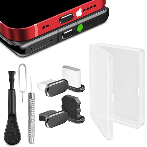 Empire 10 Pcs iPhone Dust Plug - Premium Sim Card Tool Set with Ports Cleaner, Usb C Dust Plug - Essential Sim Card Removal Tool Accessories for Samsung and iPhone Devices with Usb Cover Cap Empire 10 Pcs iPhone Dust Plug - Premium Sim Card Tool Set with Ports Cleaner, Usb C Dust Plug - Essential Sim Card Removal Tool Accessories for Samsung and iPhone Devices with Usb Cover Cap