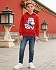 OXUBOAO Chinese New Year Kids Hoodie Horse Graphic Girls Hooded Sweatshirt Boys Red Pullover Long Sleeve Tops（Horse,11T） #1