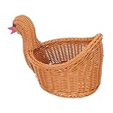 Panier à canard en osier - la couleur naturelle et la texture fine font de ce panier une superbe décoration sur la table, apportant une respiration naturelle, panier de rangement pour chambre d'enfant