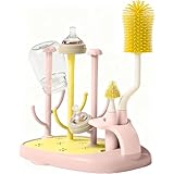 auvstar Sèche Biberons avec Brosse de Nettoyage Egouttoir Biberons,Egoutte Biberons,Amovib...
