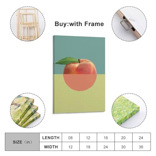 Toile moderne Peach JIDUHON pour une atmosphère douce et joyeuse
