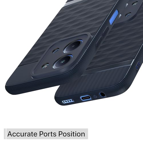 Image of Pikkme Back Cover for Redmi 15C 5G Camera Protection 3D Hexa Cube Design Silicone Protective Bumper Case (Blue)