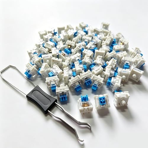 Clicker de teclado azul en pack de 50 unidades con interruptores de teclado de 3 pines