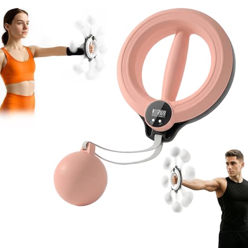 Entrenador de antebrazo con manivela de 360°, aro de brazo pesado con pantalla LED, 3 modos de entrenamiento de fuerza para entrenamiento muscular de pecho, hombros y brazos