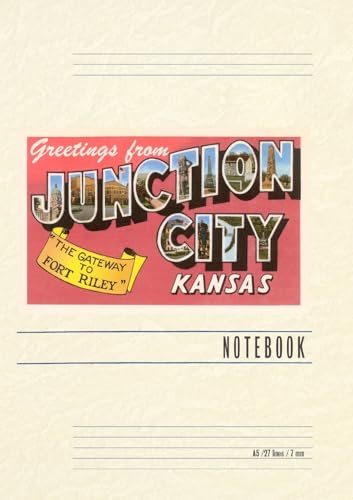 Vintage Lined Notebook Greetings from Junction City