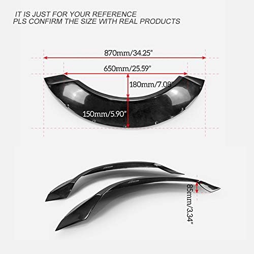 EPR STANCEWORKZ Universal Fiber Glass car Side Wing Fender Flares Pair (Size L)