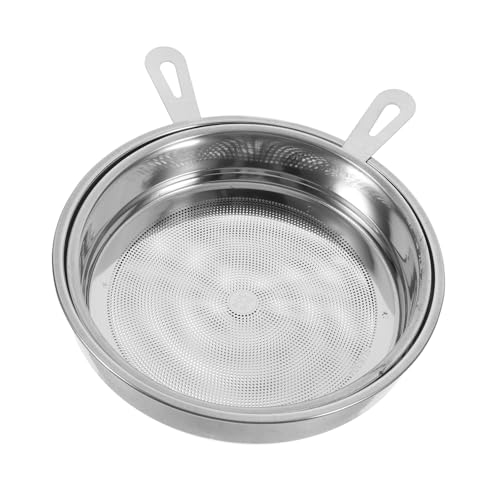 Ciieeo Stainless Steel Oil Filter Cup Accessories 2pcs Tea Filter Strainer Round Sifter Fine Mesh Strainer 13.4cm