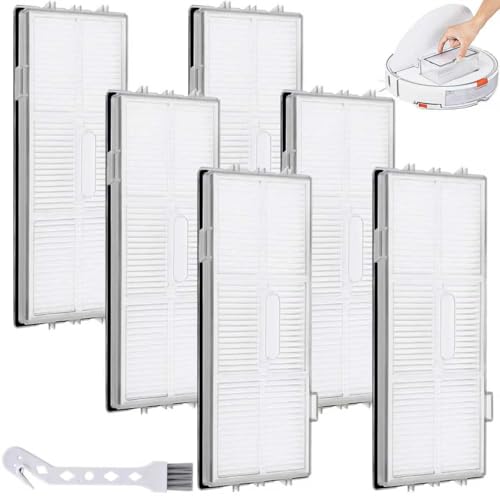 KORVORIA 6 Stück HEPA Filter Zubehör Ersatz Filter mit Reinigungsbürste