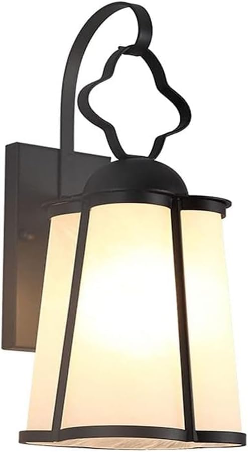 Genérico Aplique de pared Compatible with exterior American Retro Industrial Village Wall Light Outdoor Waterproof y Wall Applar Negro