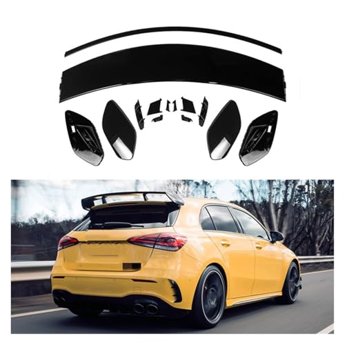 Becquet Arrière pour Benz W177 AMG Hayon 2019-2024 de Style Sportif Noir Brillant - 2